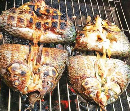  cá nướng Pa pỉnh tộp