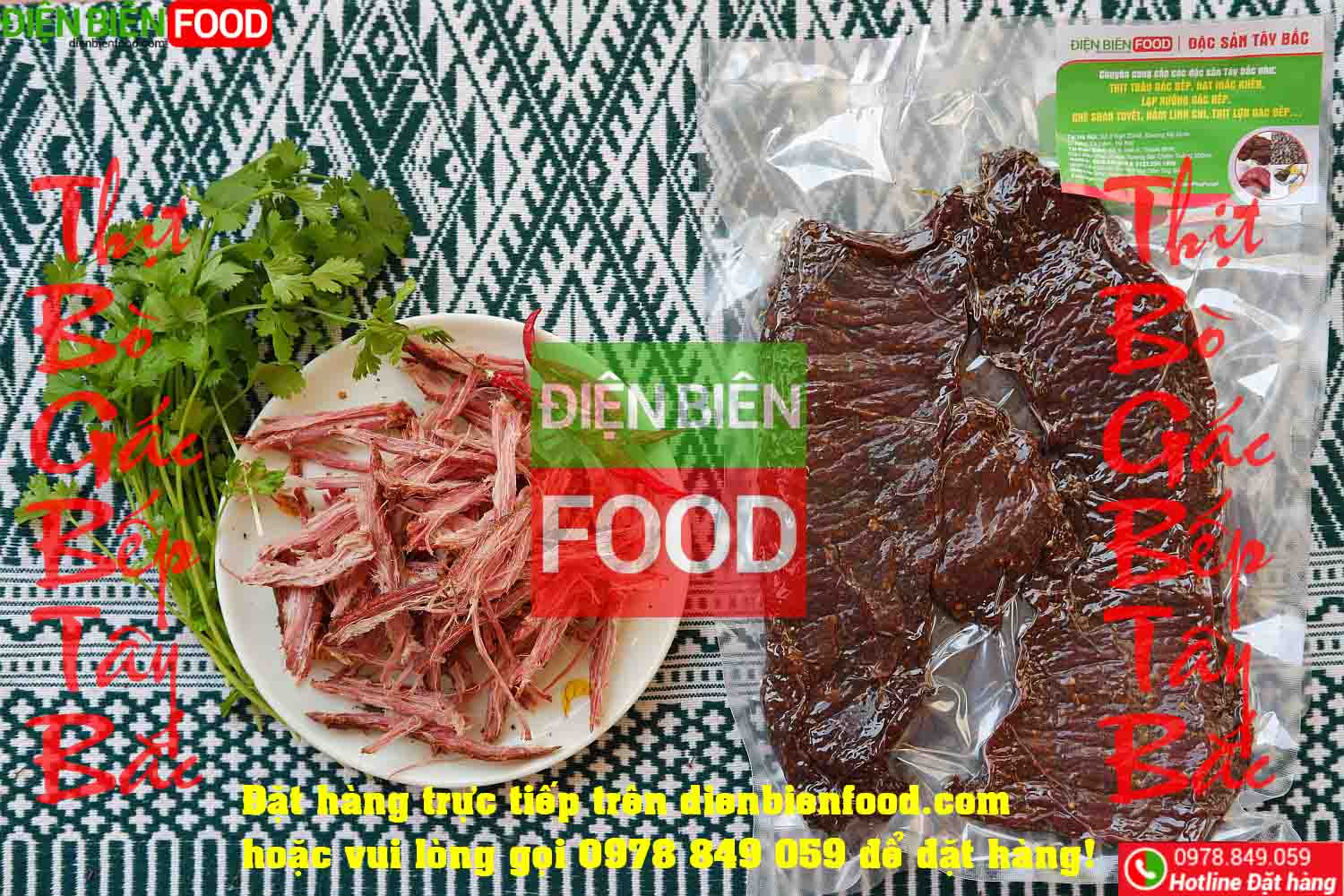 thịt bò gác bếp